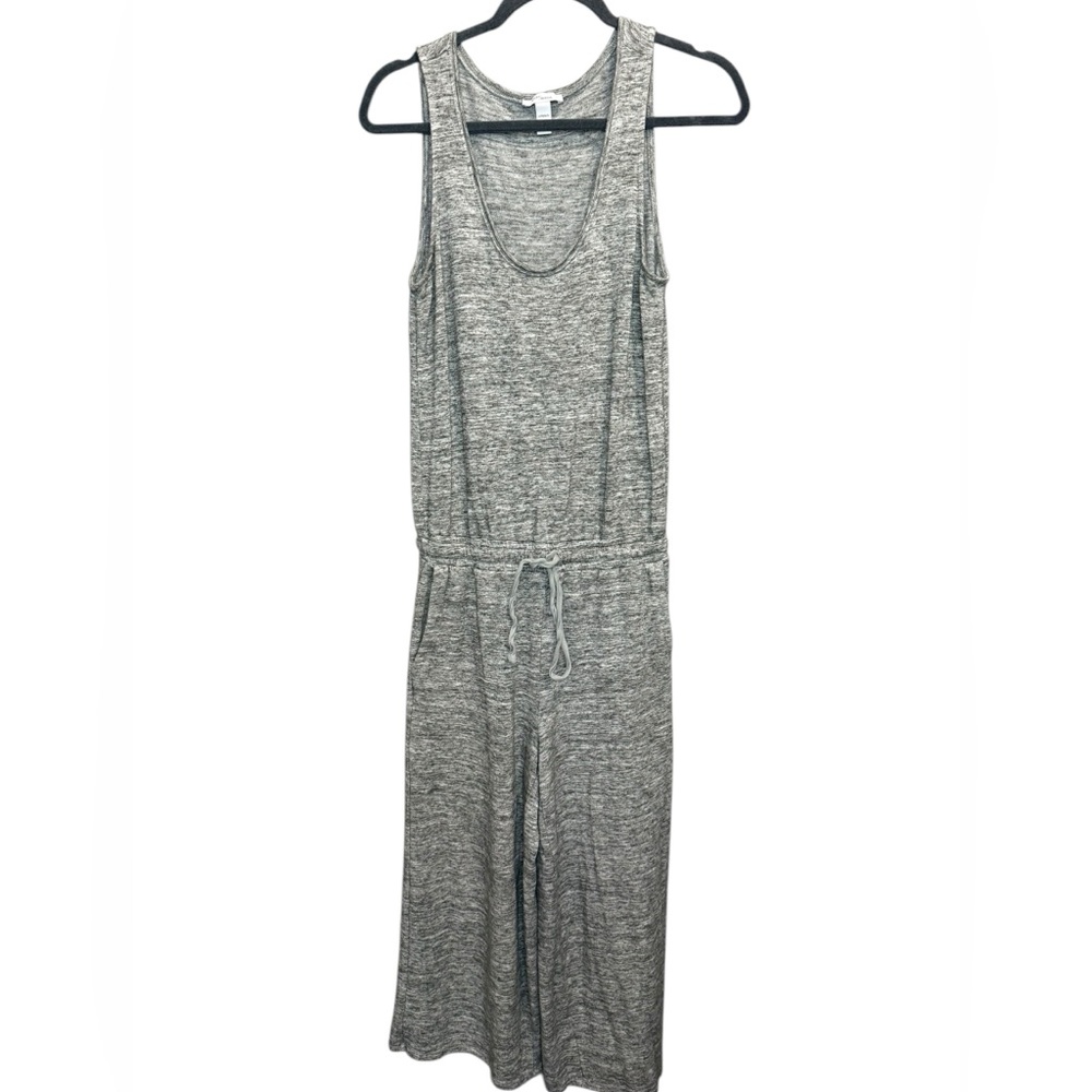 Daily‎ Ritual Jumpsuit Women's Small Gray Cinch Waist wide leg size XS